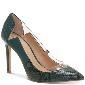 INC Khione Vinyl-Pieced Multi-Animal Pumps Pointed Toe Pumps - Size 9.5